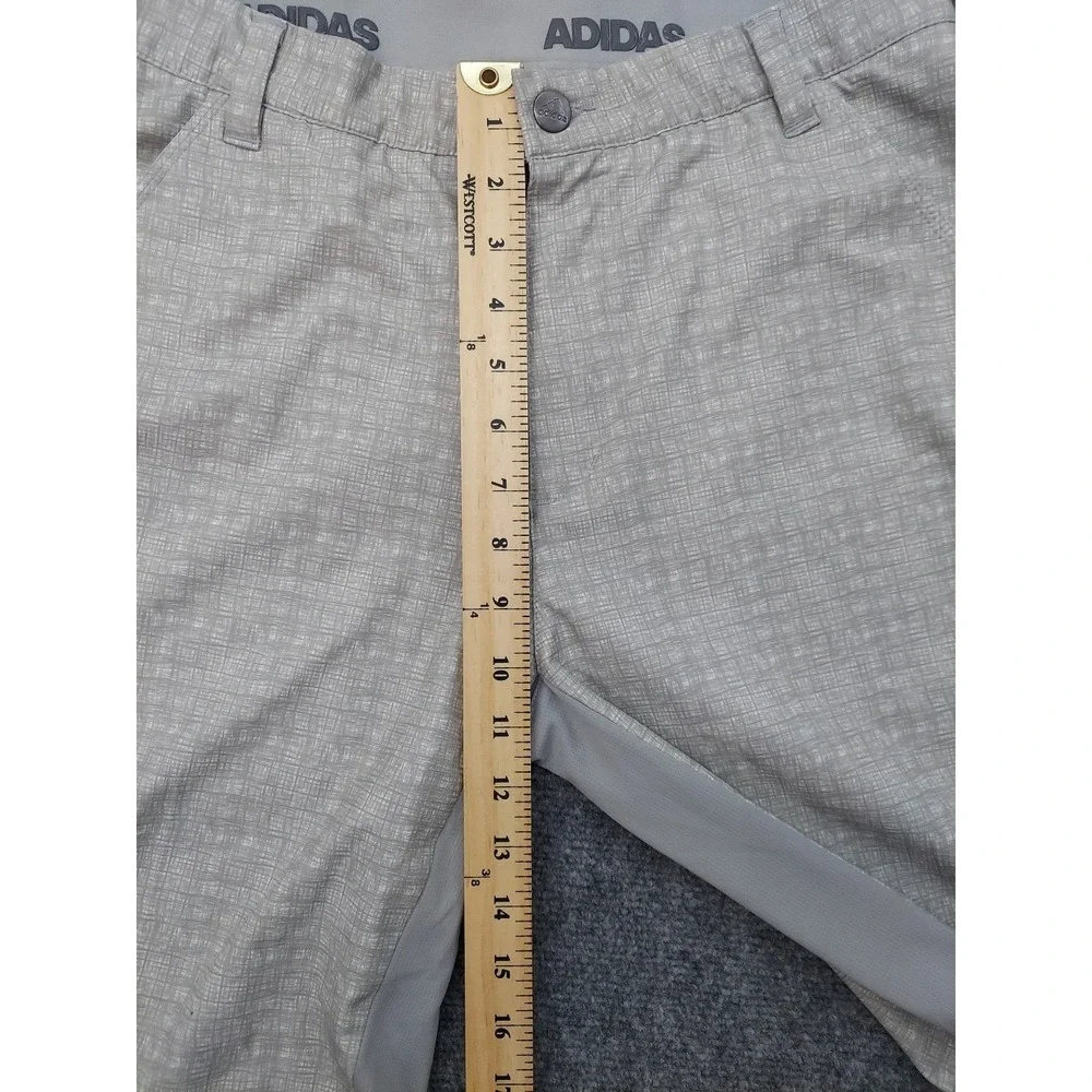 Adidas Golf Shorts Men 30 Gray Plaid‎ Performance Stretch Outdoor Preppy Tennis